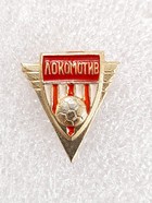 Odznaka Lokomotiw Moskwa tarcza z piłką (ZSRR, lakier)