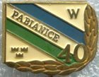 Odznaka Włókniarz Pabianice 40 lat (PRL, lakier)