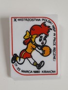 Odznaka X Mistrzostwa Polski Wyższych Szkół Pedagogicznych w piłce ręcznej kobiet, 17-22.3.1980 Kraków (PRL, plastik)