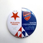 Odznaka-button mecze Slavia Praga - Raków Częstochowa Liga Konfrenecji Europy (produkt oficjalny)