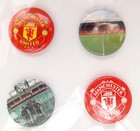 Odznaki-buttony Manchester United - 4 sztuki (produkt oficjalny)
