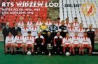 Pocztówka RTS Widzew Łódź 1996/1997 duża (produkt oficjalny)