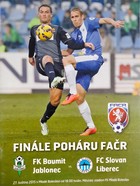 Program Finał Pucharu Czech, FK Jablonec - FC Slovan Liberec (27.5.2015)