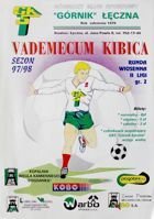 Program Informator GKS Górnik Łęczna runda wiosenna II ligi 1998