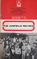 Program Liverpool FC - Crystal Palace FC, Division 1 (30.12.1972)