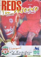 Program Liverpool FC - Everton Liverpool, Premier Reserve League (2.4.2001)