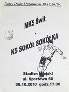 Program Świt Nowy Dwór Mazowiecki - Sokół Sokółka, II liga (30.10.2010)