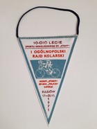 Proporczyk 10-lecie sportu inwalidzkiego ZS Start. I Ogólnopolski Rajd Kolarski (Sulejów, 1971)