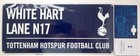 Tabliczka adresowa Tottenham Hotspur FC - White Hart Lane (produkt oficjalny)