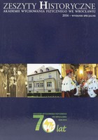 Zeszyty Historyczne Akademii Wychowania Fizycznego we Wrocławiu 2016 - wydanie specjalne