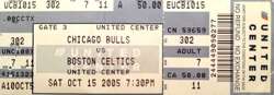 Bilet Chicago Bulls - Boston Celtics liga NBA (15.10.2005)