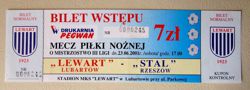 Bilet Lewart Lubartów - Stal Rzeszów III liga (23.06.2001)