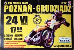 Bilet PSŻ Milion Team Poznań - GTŻ Grudziądz żużel (24.06.2007)