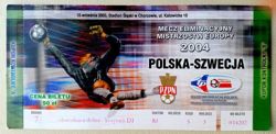 Bilet Polska - Szwecja eliminacje Euro 2004 (10.09.2003)