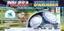 Bilet Polska - Ukraina  Eliminacje Mistrzostw Świata '02 (06.10.2001)