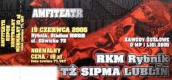 Bilet RKM Rybnik - TŻ Lublin I liga żużlowa (15.06.2005)