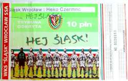 Bilet WKS Śląsk Wrocław - Heko Czermno II liga (18.09.2005)