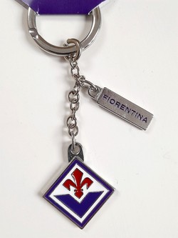 Brelok ACF Fiorentina nowy herb i zawieszka z nazwą (produkt oficjalny)