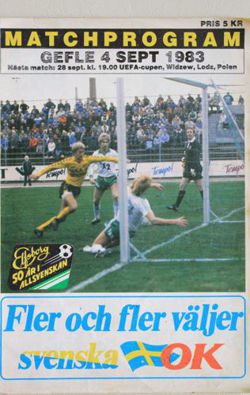 Elfsborg IF Boras - Gefle IF (04.09.1983) - Allesvenskan