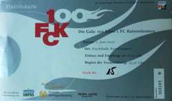 Gala 100 lat 1.FC Kaiserslautern (02.06.2000) bilet