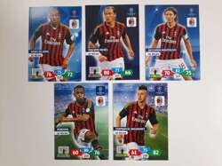 Karty piłkarze AC Milan 5 sztuk (Liga Mistrzów 2013-2014 Panini)