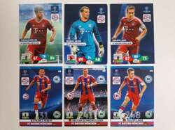 Karty piłkarze Bayern Monachium 6 sztuk (Liga Mistrzów 2013-2015 Panini)