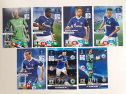 Karty piłkarze Schalke 04 Gelsenkirchen 7 sztuk (Liga Mistrzów 2013-2015 Panini)