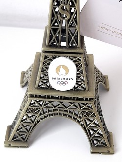 Miniatura Wieża Eiffla 3D Igrzyska Olimpijskie i Paraolimpijskie Paryż 2024, 15 cm (produkt oficjalny)