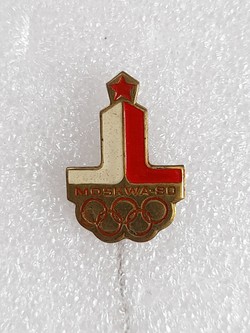 Odznaka Igrzyska Olimpijskie Moskwa 1980 Polska (PRL, lakier)