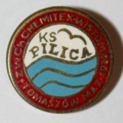 Odznaka KS Pilica Tomaszów Mazowiecki (PRL, emalia)