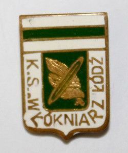 Odznaka KS Włókniarz Łódź (PRL, emalia)