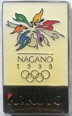 Odznaka Kokuyo Sponsor Zimowe Igrzyska Olimpijskie Nagano 1998