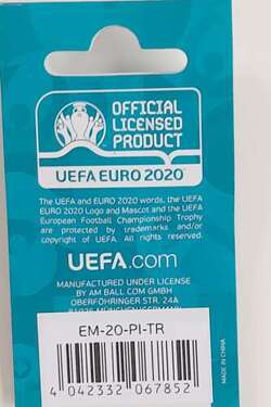 Odznaka Trofeum Puchar Henriego Delaunaya Mistrzostwa Europy Euro 2020 (produkt oficjalny)