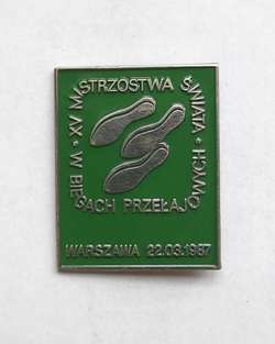 Odznaka XV Mistrzostwa Świata w biegach przełajowych 1987 (Warszawa)