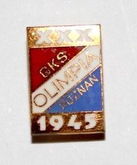 Odznaka XXX lat GKS Olimpia Poznań (PRL, emalia)