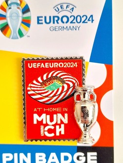 Odznaka miasto-gospodarz Monachium UEFA Euro 2024 Niemcy (produkt oficjalny)