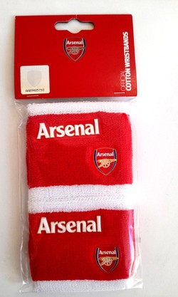 Opaska sportowa na rękę Arsenal Londyn - zestaw 2 sztuk (produkt oficjalny)