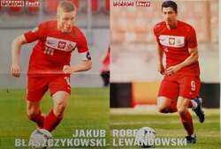 Plakat Reprezentacja Polski 2012, Jakub Błaszczykowski i Robert Lewandowski (Przegląd Sportowy)