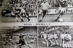 Pocztówka Dania - Polska 1:2 eliminacje Mistrzostw Świata 1978 (piłka nożna)