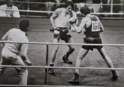 Pocztówka XX Mistrzostwa Europy w Boksie Belgrad 1973. Walka finałowa Ryszard Tomczyk (Klub Kolekcjonera)