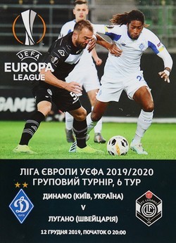 Program Dynamo Kijów - FC Lugano, Liga Europy (12.12.2019)