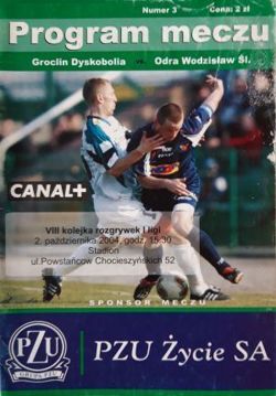 Program Groclin Dyskobolia Grodzisk Wielkopolski - Odra Wodzisław Śląski Idea Ekstraklasa (02.10.2004)