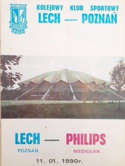 Program KKS Lech Poznań - Philips Mediolan Puchar Europy koszykówka (11.1.1990)