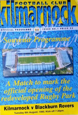 Program Kilmarnock FC - Blackburn Rovers mecz towarzyski (08.08.1995)