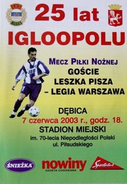 Program Mecz towarzyski Goście Leszka Pisza - Legia Warszawa (07.06.2003)