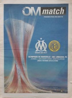 Program Olympique Marsylia - AEL Limassol Liga Europy (04.10.2012)