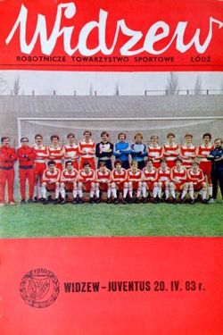 Program RTS Widzew Łódź - Juventus Turyn Puchar Mistrzów (20.04.1983)