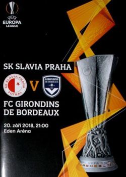 Program Slavia Praga - Girondins Bordeaux Liga Europy (20.09.2018)