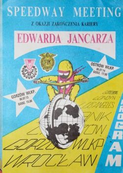 Program Speedway Meeting z okazji zakończenia kariery Edwarda Jancarza (13 i 14.07.1986)