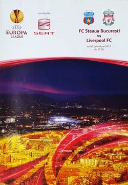 Program Steaua Bukareszt - Liverpool FC Liga Europy (02.12.2010)